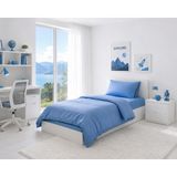 Seralay Home Tek Kişilik Lastikli Çarşaflı Nevresim Takımı Mavi - 160 x 200 cm