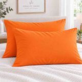 Seralay Home Turuncu Renk 2 Li Yastık Kılıfı Fermuarli - 50 x 70 cm - 001-Renkli