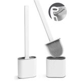 Seram Collection Beyaz Renk Silikon Banyo Tuvalet Klozet Temizleme Fırçası Ve Tutucu Set