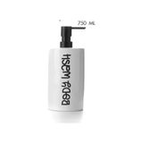 Seramik Banyo Dispenseri, 750 Ml, 4'lü Set, Şampuan ve Duş Jeli Pompalı Kapları, Beyaz (Beyaz 4) - 0,25 gr