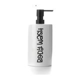 Seramik Banyo Dispenseri, 750 ML, 4'lü Set, Şampuan ve Duş Jeli Pompalı Kapları, Beyaz (Beyaz 4)