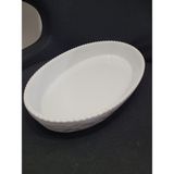 Seramik Beyaz Fırın Kabı 31X19X4CM 1 Adet