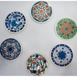 Seramik Çini Desenli Bardak Altlığı