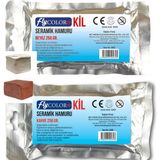 Seramik Hamuru Kil Beyaz ve Kahverengi Set 500 gr Kil