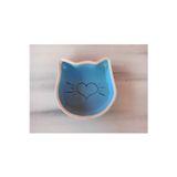 SERAMİK KEDİ MAMA KABI (Mavi)