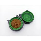 Seramik Kedi Mama Kabı yesil