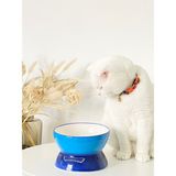 Seramik Kedi ve Köpek Mama Su Kabı Luna Model(Lacivert)