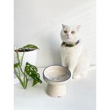 Seramik Kedi Ve Köpek Mama Su KabI MAVİ ÇİZGİLİ EBRULİ