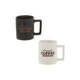 Seramik Kupa Seti 2 Li Beyaz Siyah Mat 310ml - 8x9.5cm