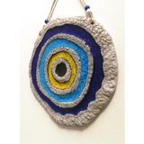 Seramik Nazar Boncuğu Dekoratif Duvar Süsü Nazarlık 25x25 cm