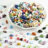 Seramik Palyaço Balık Kabuğu Deniz Yıldızı Tüp Kemik Spacer Boncuk 10/30/50 adet(M628,50pcs)