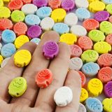 Seramik Palyaço Balık Kabuğu Deniz Yıldızı Tüp Kemik Spacer Boncuk 10/30/50 adet(M645,10pcs)