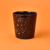 Seramik Saksı - Siyah - 13X13x13 Cm