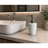 Seramik Sıvı Sabunluk, Dalga Desenli, Beyaz, Banyo Lavabo Aksesuarı - Çok Renkli - Siyah - Plastik