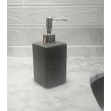 Seramik Sıvı Sabunluk Koyu Bej Modern 7X7X17CM 300ML Banyo Seti - Çok Renkli - Siyah - Plastik