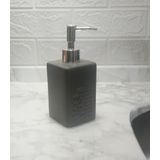 SERAMİK SIVI SABUNLUK KOYU BEJ MODERN 7X7X17CM 300ML BANYO SETİ