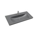 Seramiksan Saturn 100x45 Cm Mat Antrasit Etajer Uyumlu Lavabo A142031k Siyah
