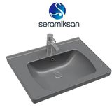 Seramiksan Satürn Etajer Uyumlu Mat Antrasit Lavabo 60X45 Cm A142011h
