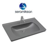 Seramiksan Satürn Etajer Uyumlu Mat Antrasit Lavabo 80X45 Cm A142021h
