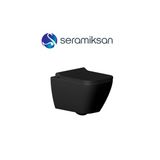 Seramiksan Satürn Kanalsız Mat Siyah Asma Klozet A141201h, Seramiksan Satürn Duroplast Yavaş Kapak