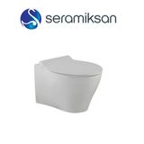 Seramiksan Volcano Kanalsız Beyaz Asma Klozet A021111H, Seramiksan Volcano Duroplast Yavaş Kapak
