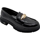 Seraphiel | Kadın Hakiki Deri Topuklu Loafer - Çiğdem Kundura - Seraphiel - Siyah-Rugan - 37 - Black