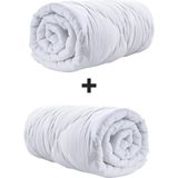 Seraser Home Tekstil 2 Adet Çift Kişilik Silikon Yorgan - 195 x 215 cm - Beyaz