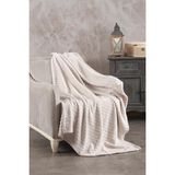 Seraser Home Tekstil Comfy | Çizgili Wellsoft Tv Battaniyesi 110X180 cm - Bej
