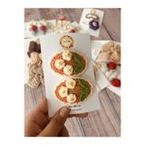 seraskids Mini Çiçekli Turuncu Kız Çocuk Saç Toka