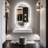 Serava Led'li Lazer Kumlamalı Lavabo & Banyo Aynası (Dokunmatik Sensörlü) beyaz led 70 x 40