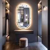 Serava Led'li Lazer Kumlamalı Lavabo & Banyo Aynası (Dokunmatik Sensörlü) günışığı led 45 x 80
