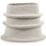 Serax Flower Pot 06 M Beige Molly Kırık Beyaz Seramik Dekoratif Obje - Standart