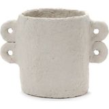 Serax Pot White Earth Kırık Beyaz Seramik Vazo 21 cm - Standart