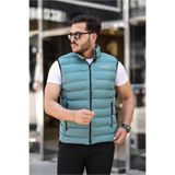 SERAZAT Erkek Mint Yeşili Şişme Yelek Iç Astarlı Su Geçirmez