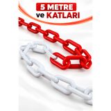 SerBugo İkaz Ürünü 8mm Kırmızı-Beyaz Plastik Zincir