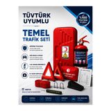 SerBugo TÜVTÜRK ONAYLI KIRMIZI EVA ÇANTALI ARAÇ TRAFİK SETİ VE İLK YARDIM SETİ