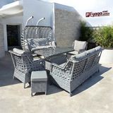 Sercan Garden (Salıncak Hediyeli)Rattan Bahçe Takımı Oturma Grubu 3'lü - 7 Kişilik
