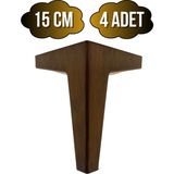 Serçe Düz 15CM Plastik Ayak Mobilya Masa ve Dolap AYAĞI(15CM)(AHŞAP Rengi) - 15cm - 4 ADET