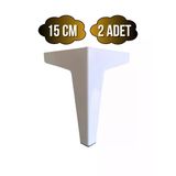 Serçe Düz 15Cm Plastik Ayak Mobilya Masa Ve Dolap Ayağı(15Cm)(Beyaz) Beyaz 15Cm 15Cm - 2 Adet