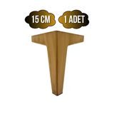 Serçe Düz 15Cm Plastik Ayak Mobilya Masa Ve Dolap Ayağı(15Cm)(Meşe) Meşe 15Cm 15Cm - 1 Adet