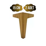 Serçe Düz 15Cm Plastik Ayak Mobilya Masa Ve Dolap Ayağı(15Cm)(Meşe) Meşe 15Cm 15Cm - 2 Adet