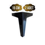 Serçe Düz 15Cm Plastik Ayak Mobilya Masa Ve Dolap Ayağı(15Cm)(Siyah) Siyah 15Cm 15Cm - 2 Adet