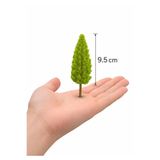 serce Minyatür Açık Yeşil Çam Ağacı •Teraryum •Diorama Maket •Sukulent Dekoru – (9,5 cm)