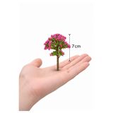 serce Mor Çicekli Ağaç •Teraryum •Diorama •Maket •Sukulent Dekoru – Mor Çiçekli Minyatür Ağaç (7 cm)