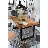 Sercinyo Ramos Ahşap Kütük Yemek Masası Kare Ayak 60 x 120 - Ahşap - Beyaz - Belirtilmemiş