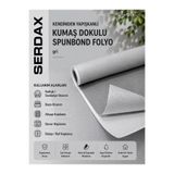 SERDAX Kendinden yapışkanlı Kumaş Dokulu Spunbond Folyo Koltuk-Oto-Baza-Ahşap-Metal-Dolap-Duvar uygulamaları GRİ RENK