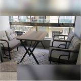 Serdem Dizayn Serdem 2+1+1+Masa Bahçe Balkon Mobilya Takımı Cappicino-Kazayağı - Cappuccino