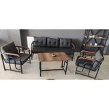 Serdem Dizayn Serdem 3+1+1+Sehpa Bahçe Balkon Mobilya Takımı Antrasit