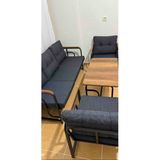 Serdem Dizayn Serdem 3+1+1+Sehpa Bahçe Balkon Mobilya Takımı (No 12 Lacivert)