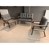 Serdem-(Ester)-2+1+1 Bahçe Balkon Mobilyası Koltuk Gri